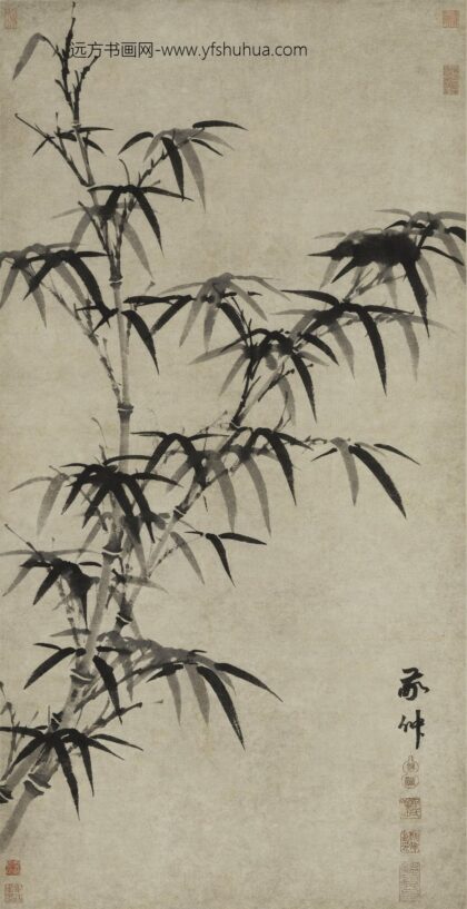 柯九思 双竹图轴.jpg