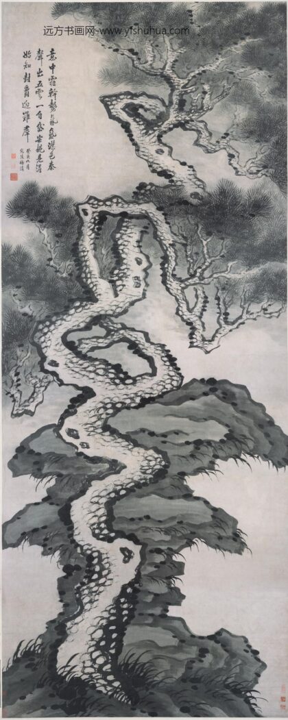 梅清 松石图轴.jpg