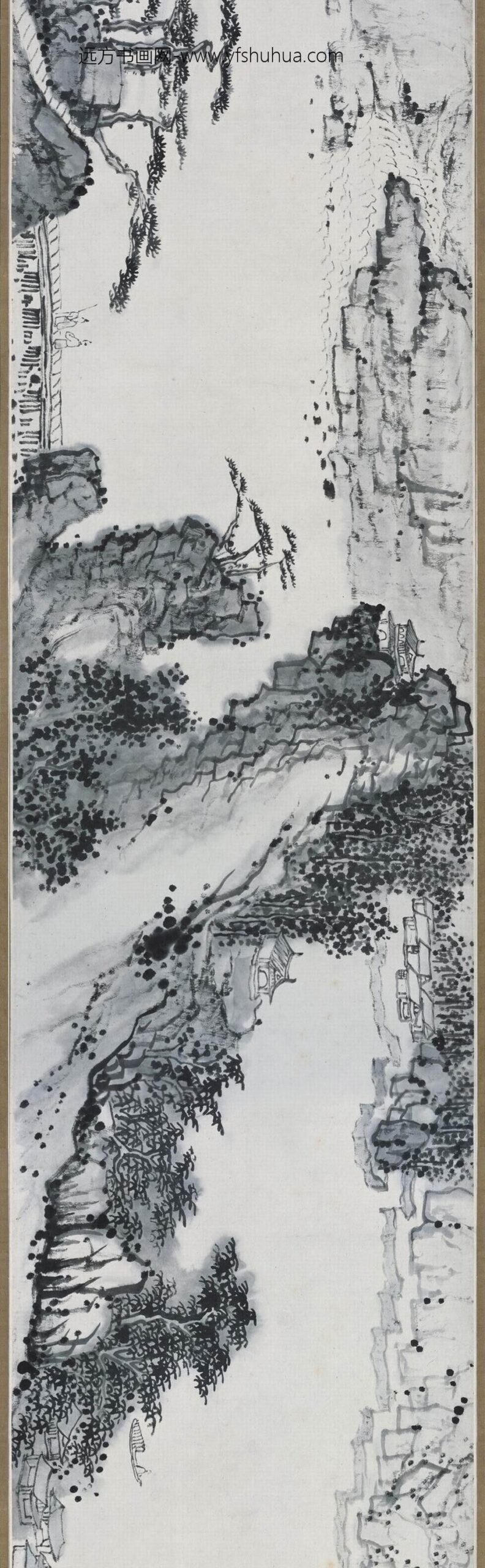 梅清_溪山闲适图卷_