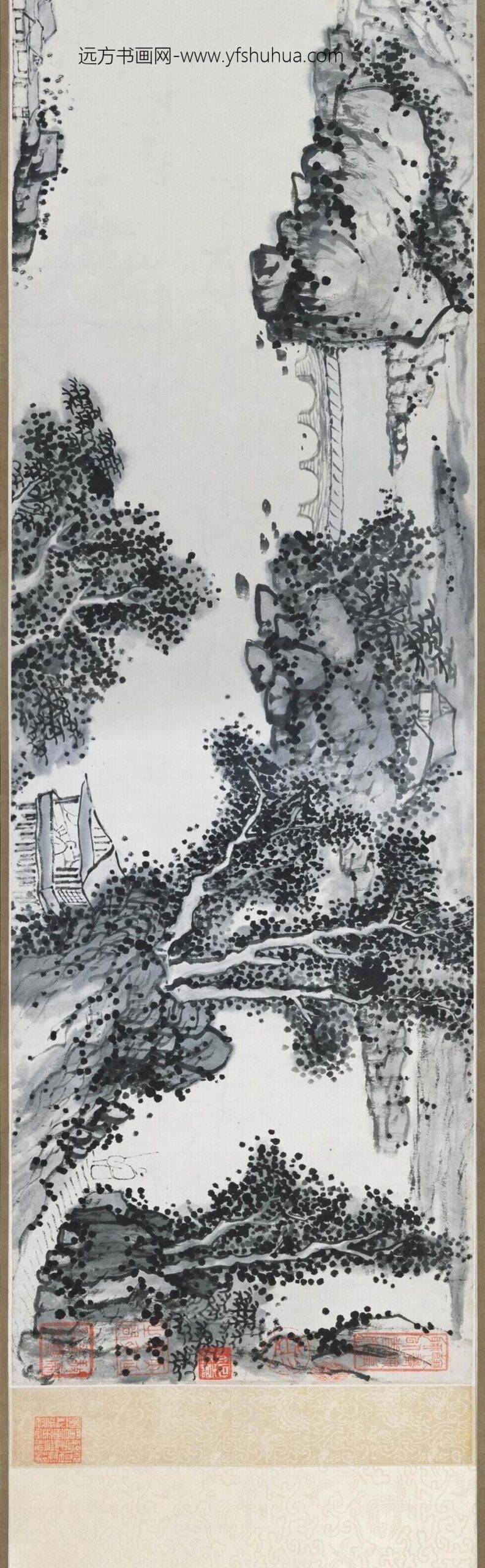 梅清_溪山闲适图卷_