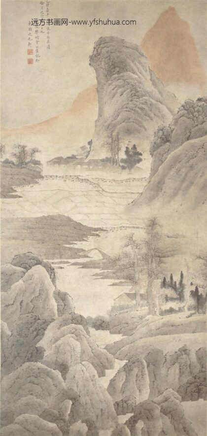 樊圻 秋山暮霭图轴.jpg