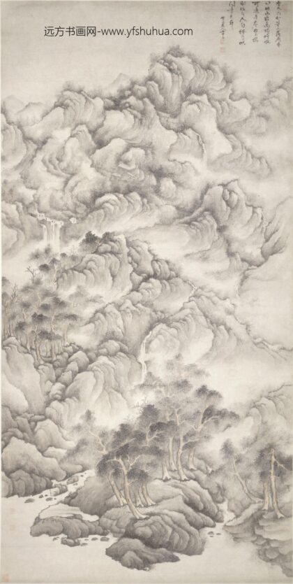 法若真 华山落雁图轴.jpg