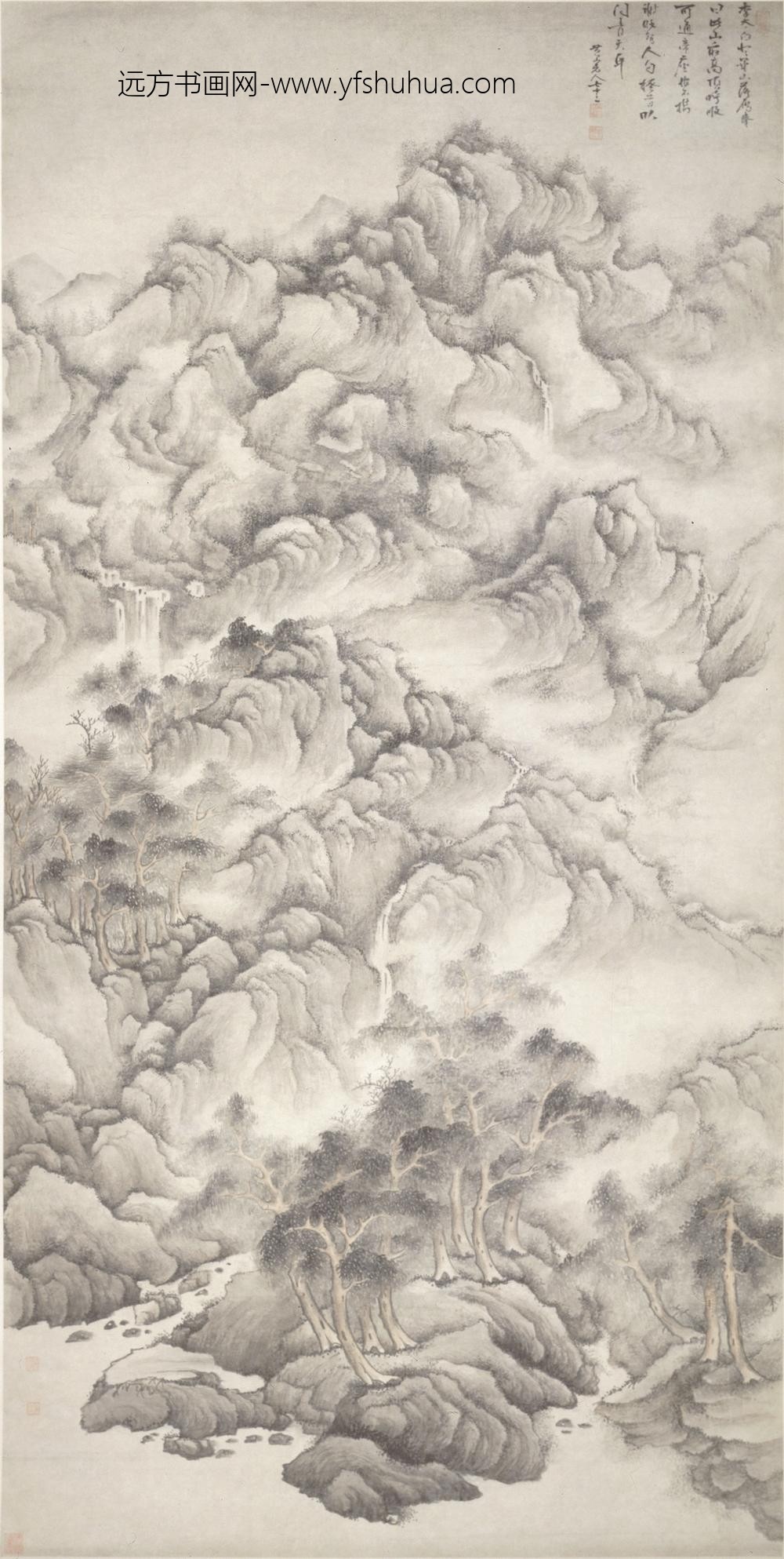 法若真_华山落雁图轴