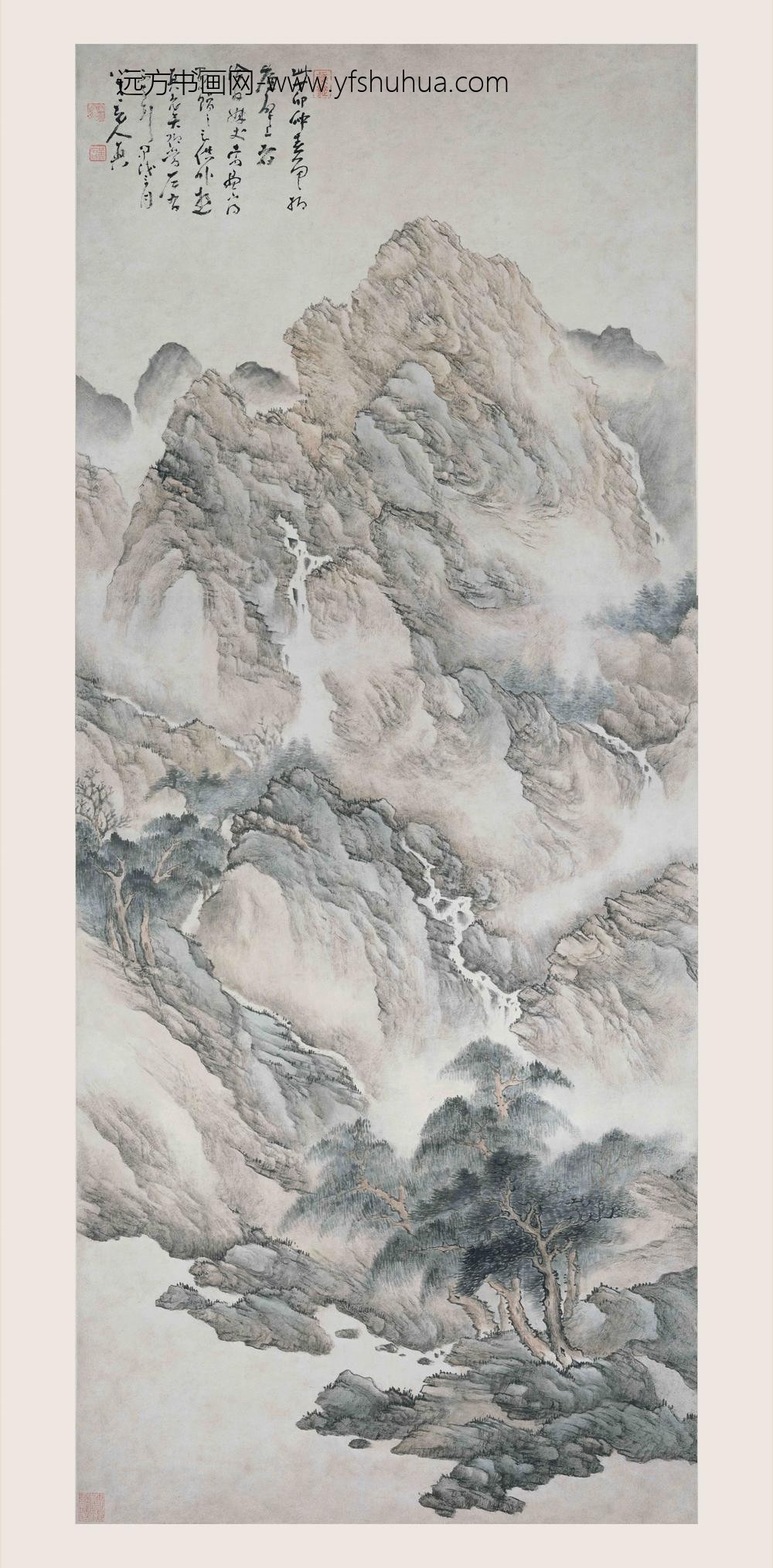 法若真_树抄飞泉图