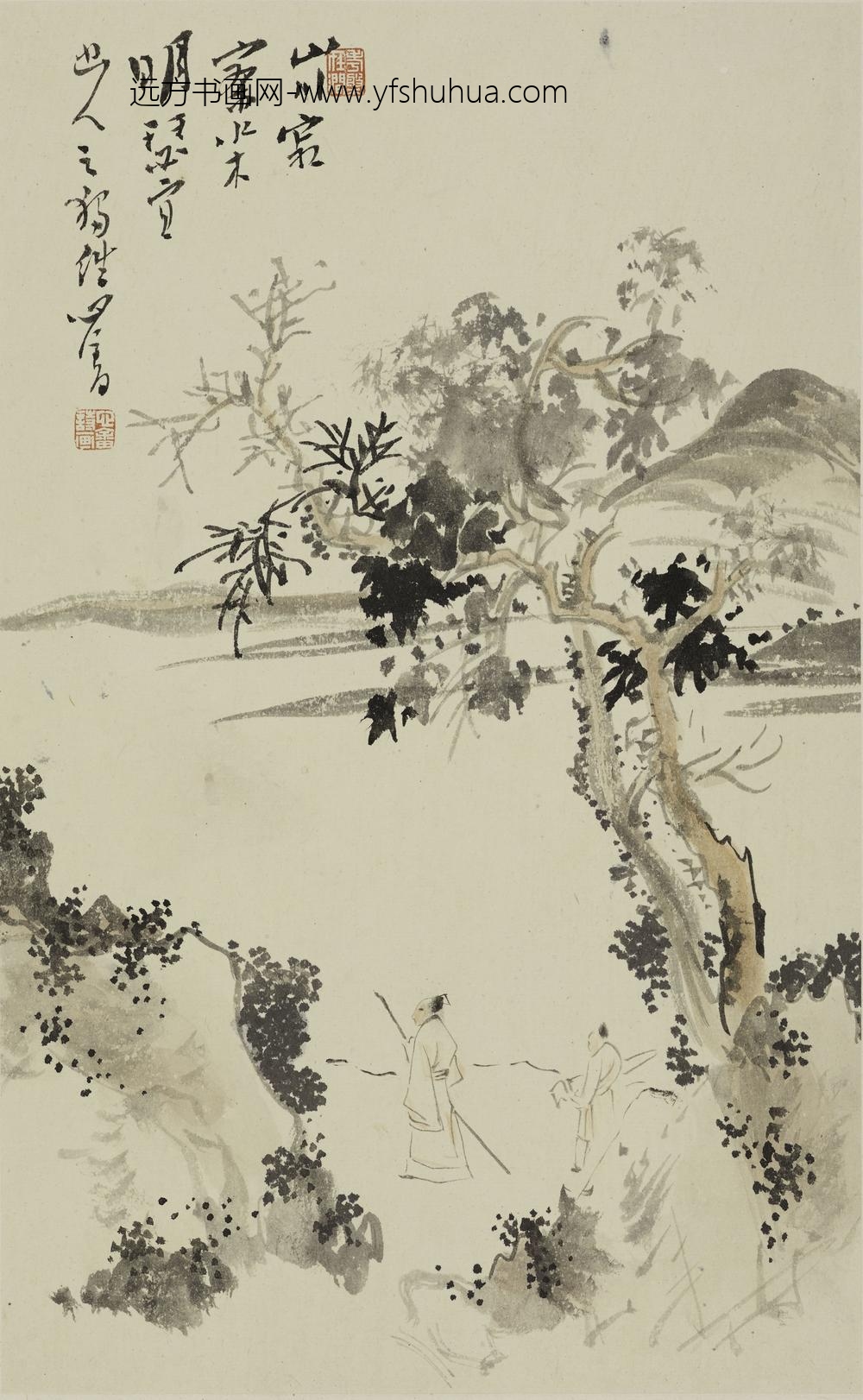 溥儒（溥心畬）_山水人物册_