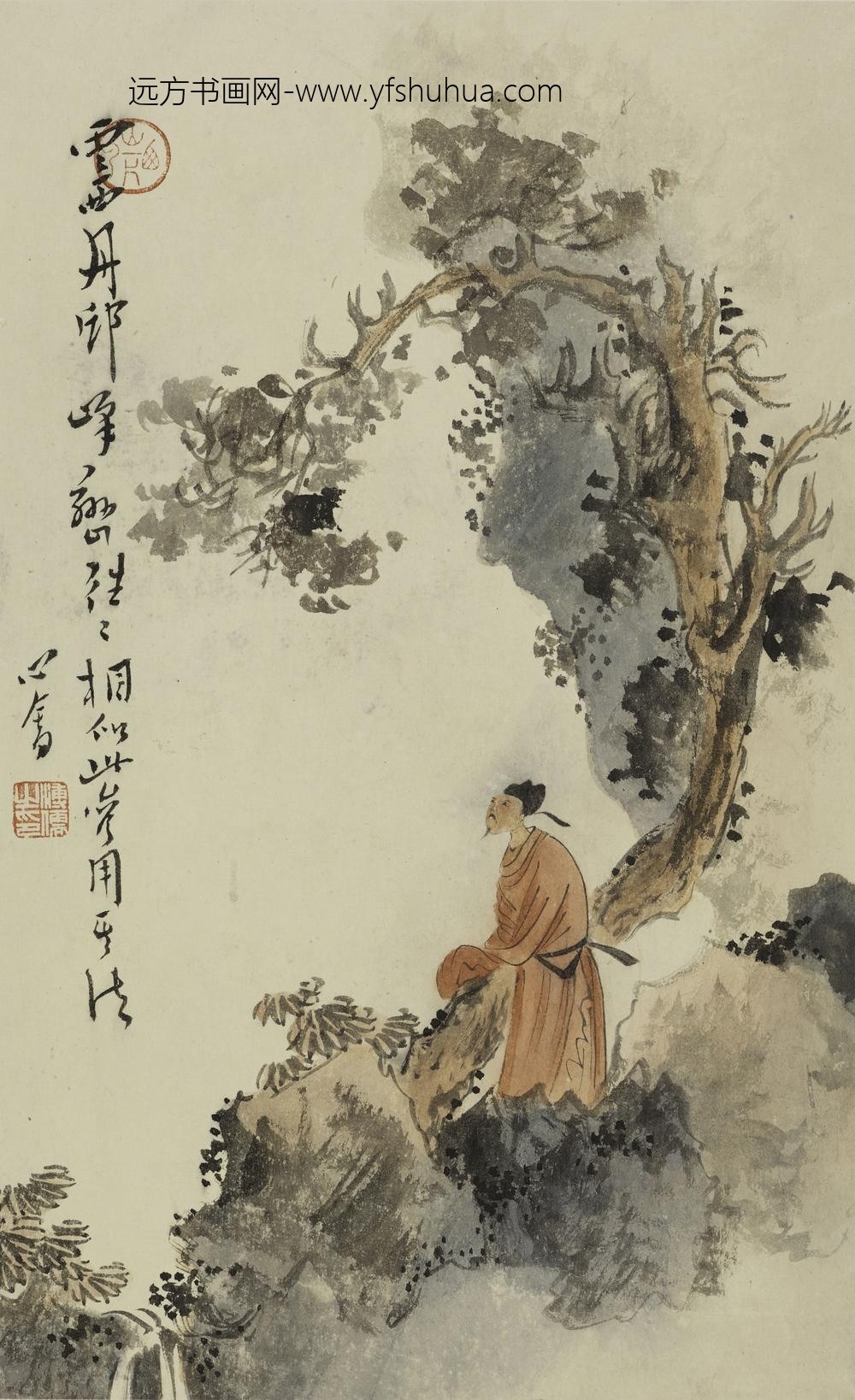 溥儒（溥心畬）_山水人物册_