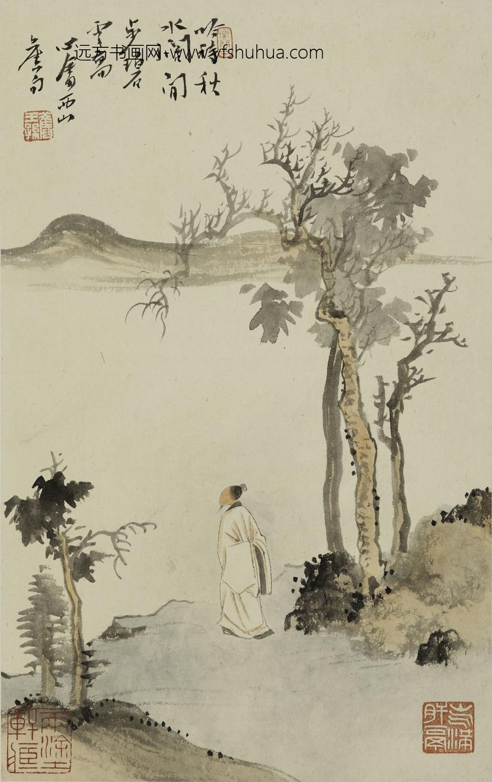 溥儒（溥心畬）_山水人物册_