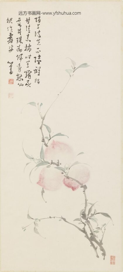 溥儒（溥心畬） 桃实图轴.jpg