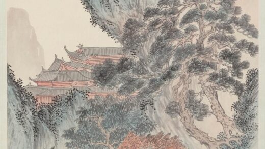 溥儒（溥心畬） 秋山楼阁图轴.jpg