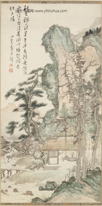 溥儒（溥心畬） 草堂秋色图轴.jpg