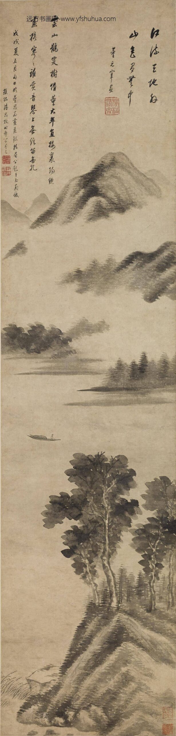 潘思牧_临董其昌山水轴