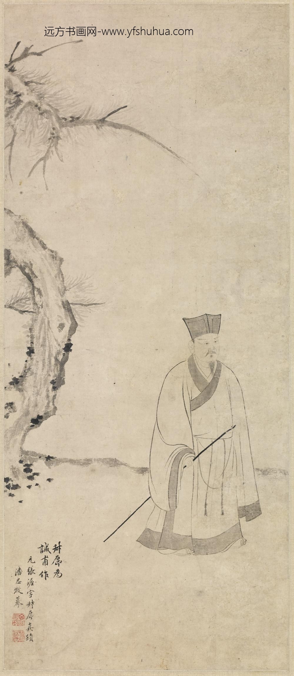 潘思牧_摹张渥画诚甫像轴