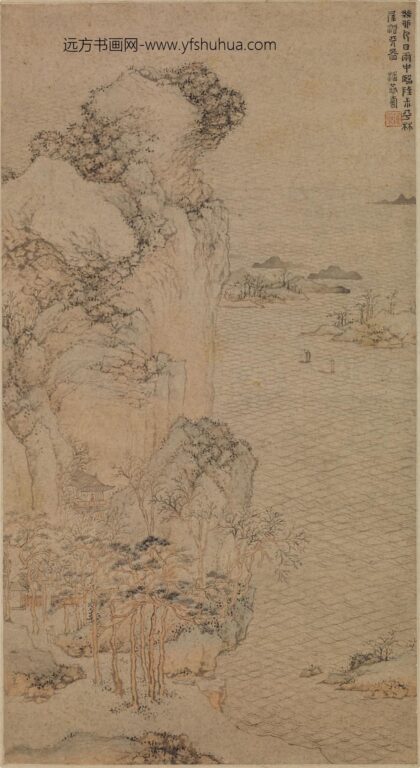 潘恭寿 临陆治林屋洞天图轴.jpg