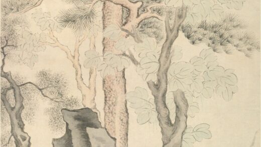 潘恭寿 松柏晤桐图轴.jpg