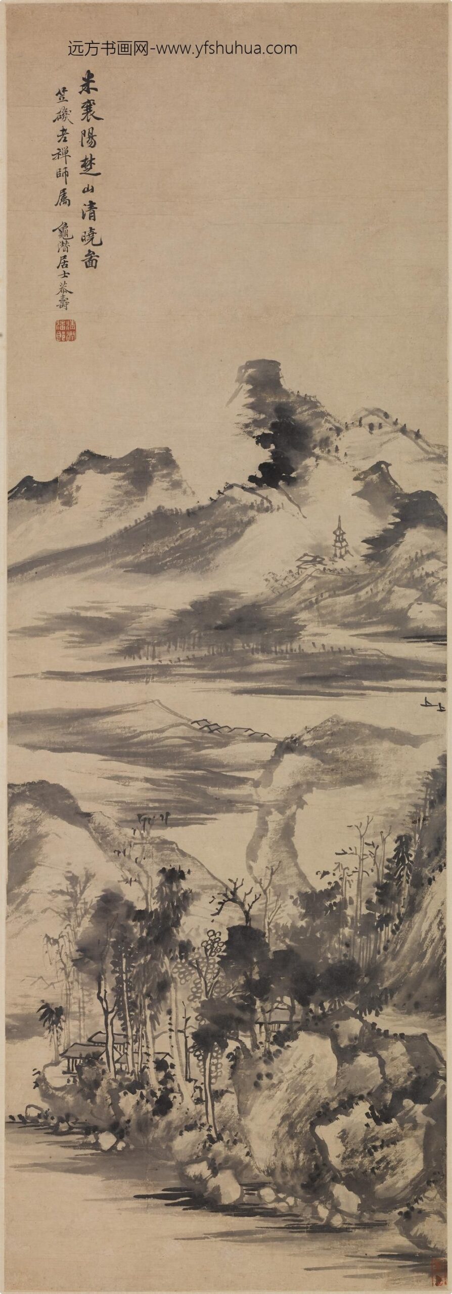 潘恭寿_楚山清晓图轴