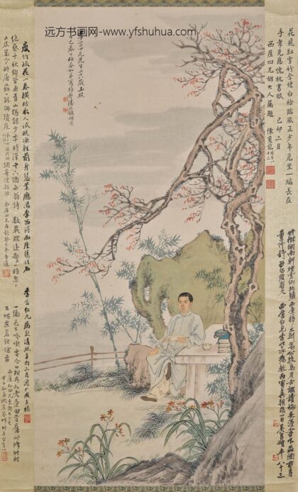 潘振镛 尹椿等金绍坊先生二十八岁小像轴.jpg