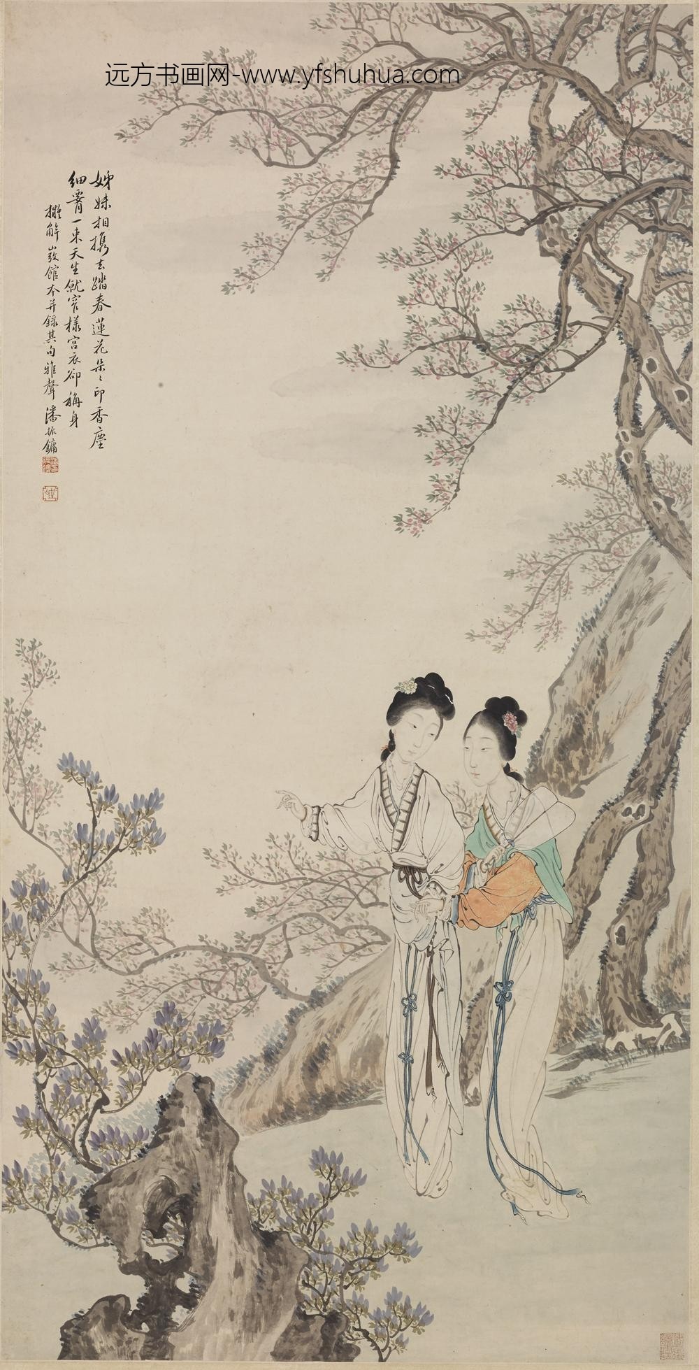 潘振镛_踏春图轴