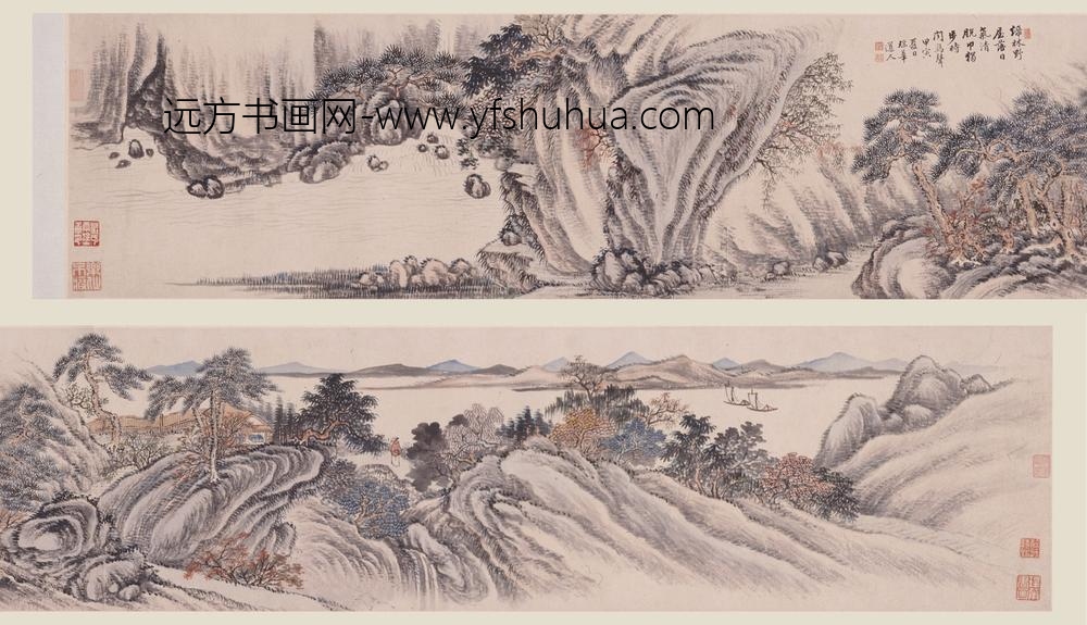 爱新觉罗·弘旿_绿林野屋图卷