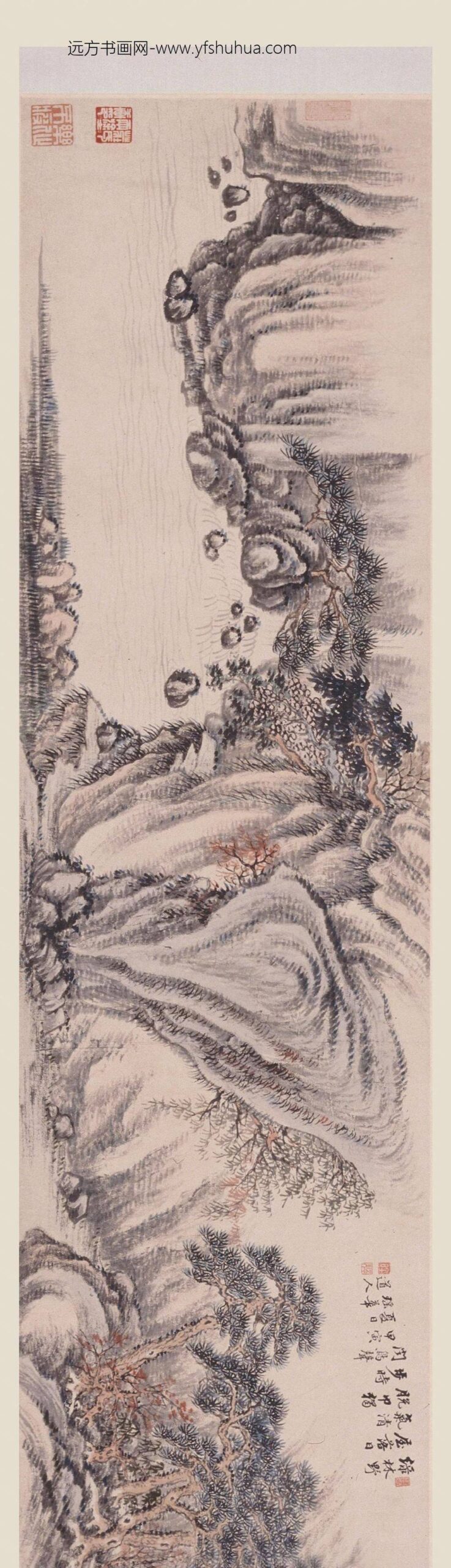 爱新觉罗·弘旿_绿林野屋图卷_