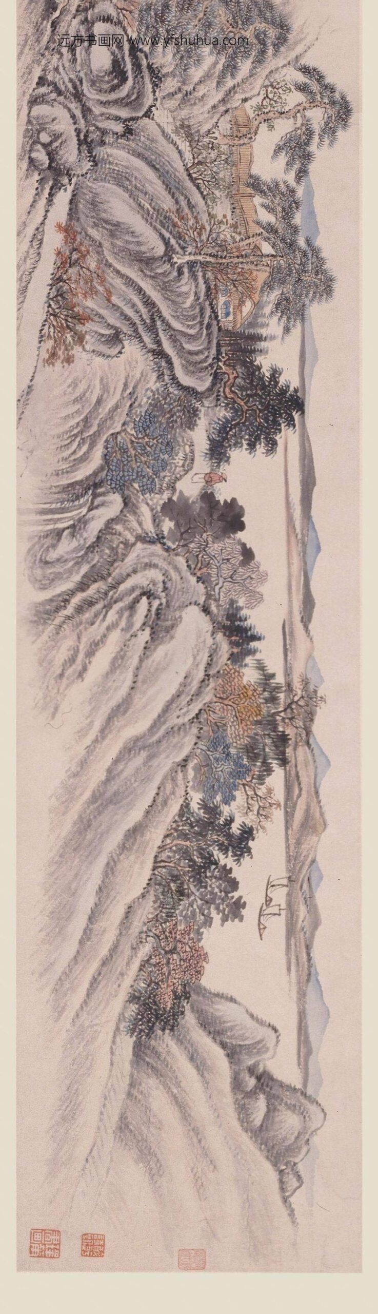 爱新觉罗·弘旿_绿林野屋图卷_