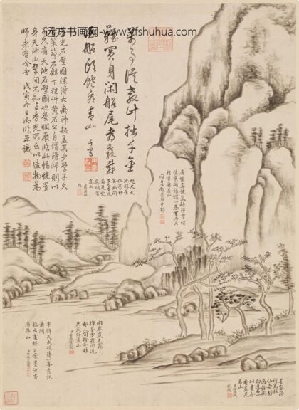 爱新觉罗弘历 乾隆 清高宗 山水图轴.jpg