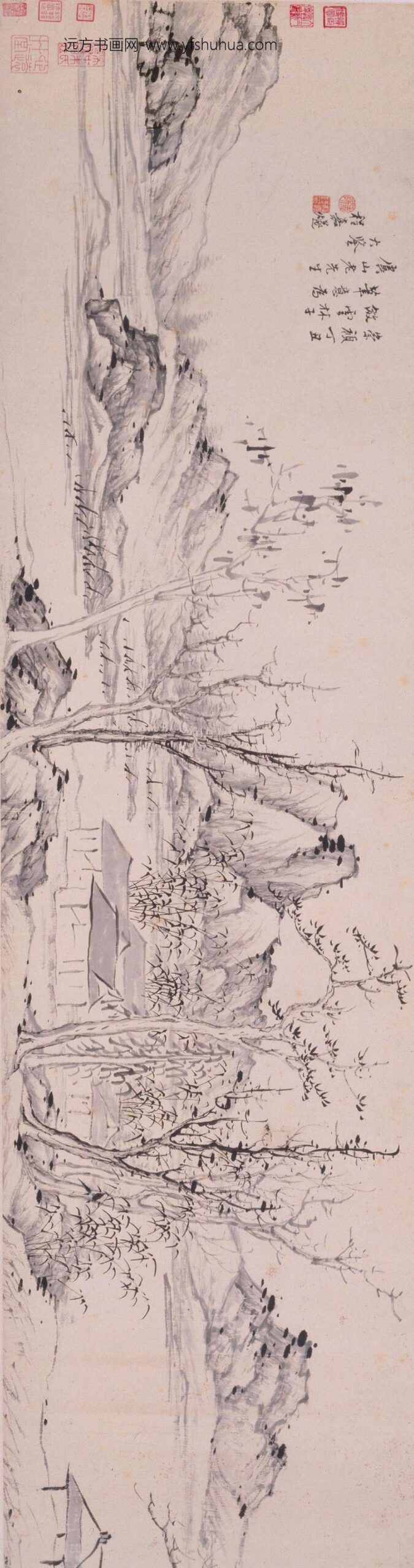 程嘉燧_仿倪瓒山水图卷_