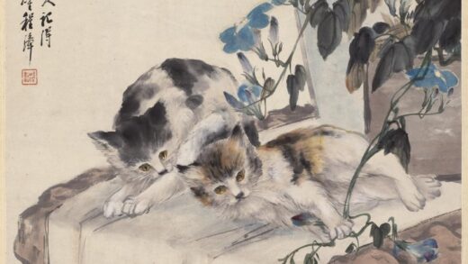 程璋 双猫图轴.jpg