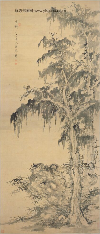 程萝 古桧图轴.jpg