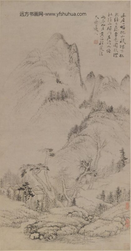 程邃 松杉幽居图轴.jpg