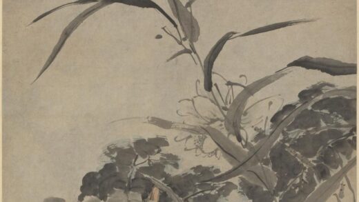 罗存理 蒲塘双雁图轴.jpg