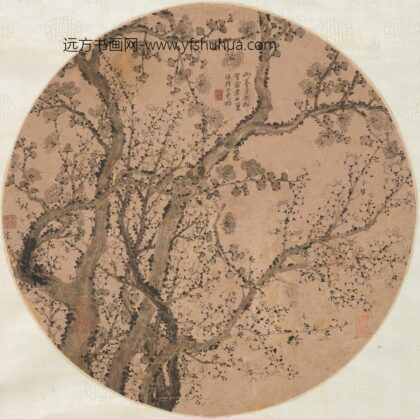 罗聘 二色梅图轴.jpg