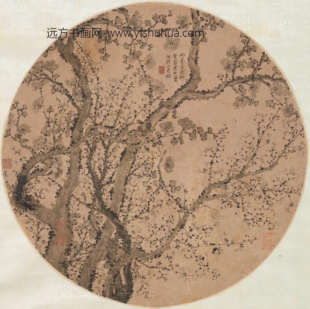 罗聘_二色梅图轴