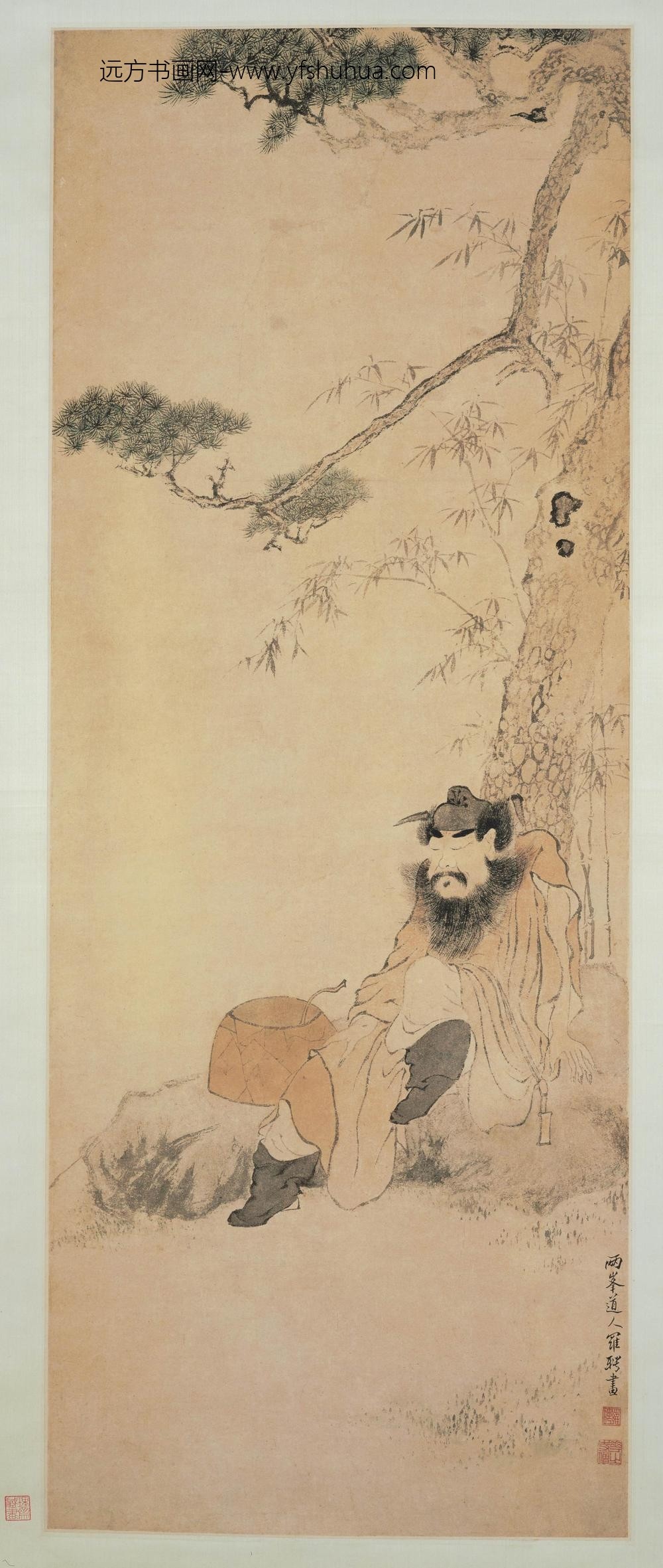 罗聘_醉钟馗图轴-