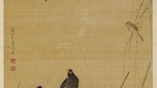 范箴 柳塘鸜鹆图轴.jpg