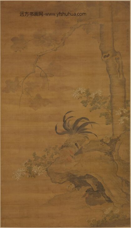 范箴 鸡菊图轴.jpg