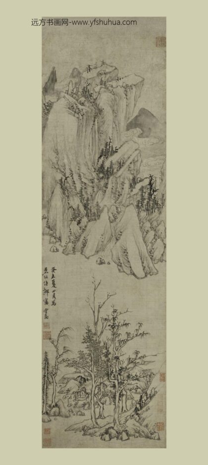 莫是龙（云卿） 石桥飞瀑图轴.jpg