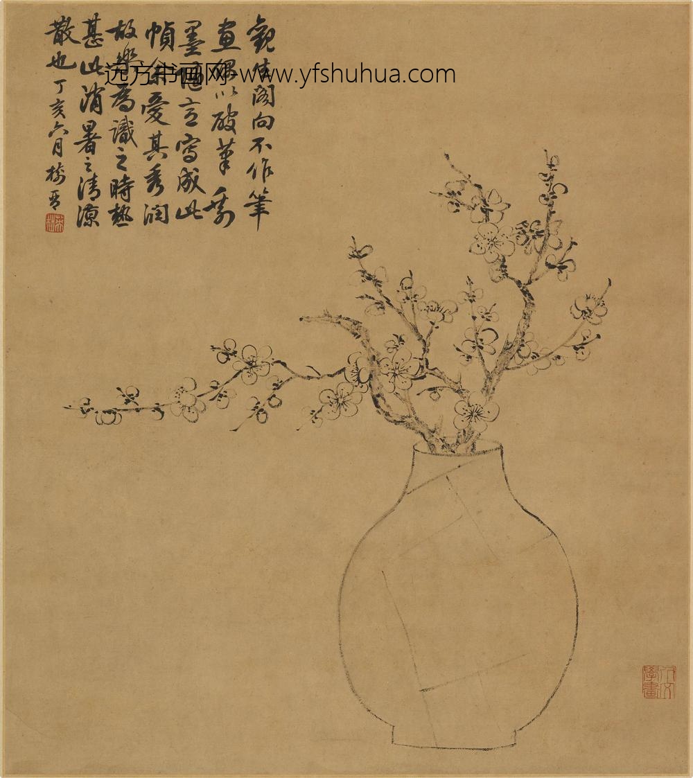 萨克达·介文_瓶梅图轴