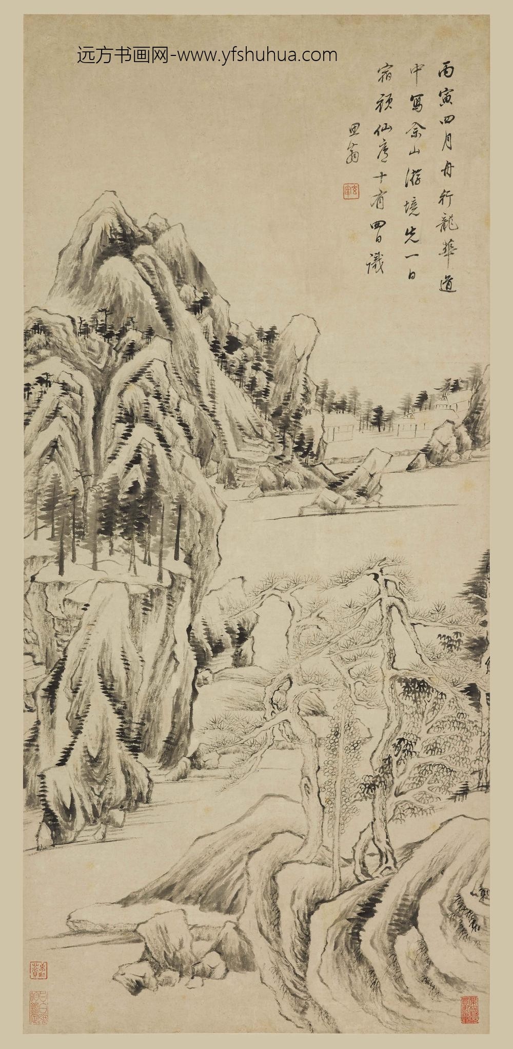 董其昌_佘山游境图轴