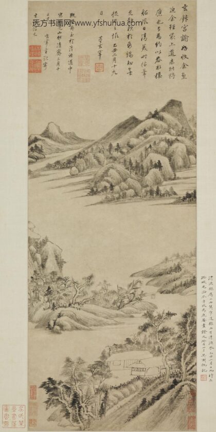 董其昌 山村清霁图轴.jpg