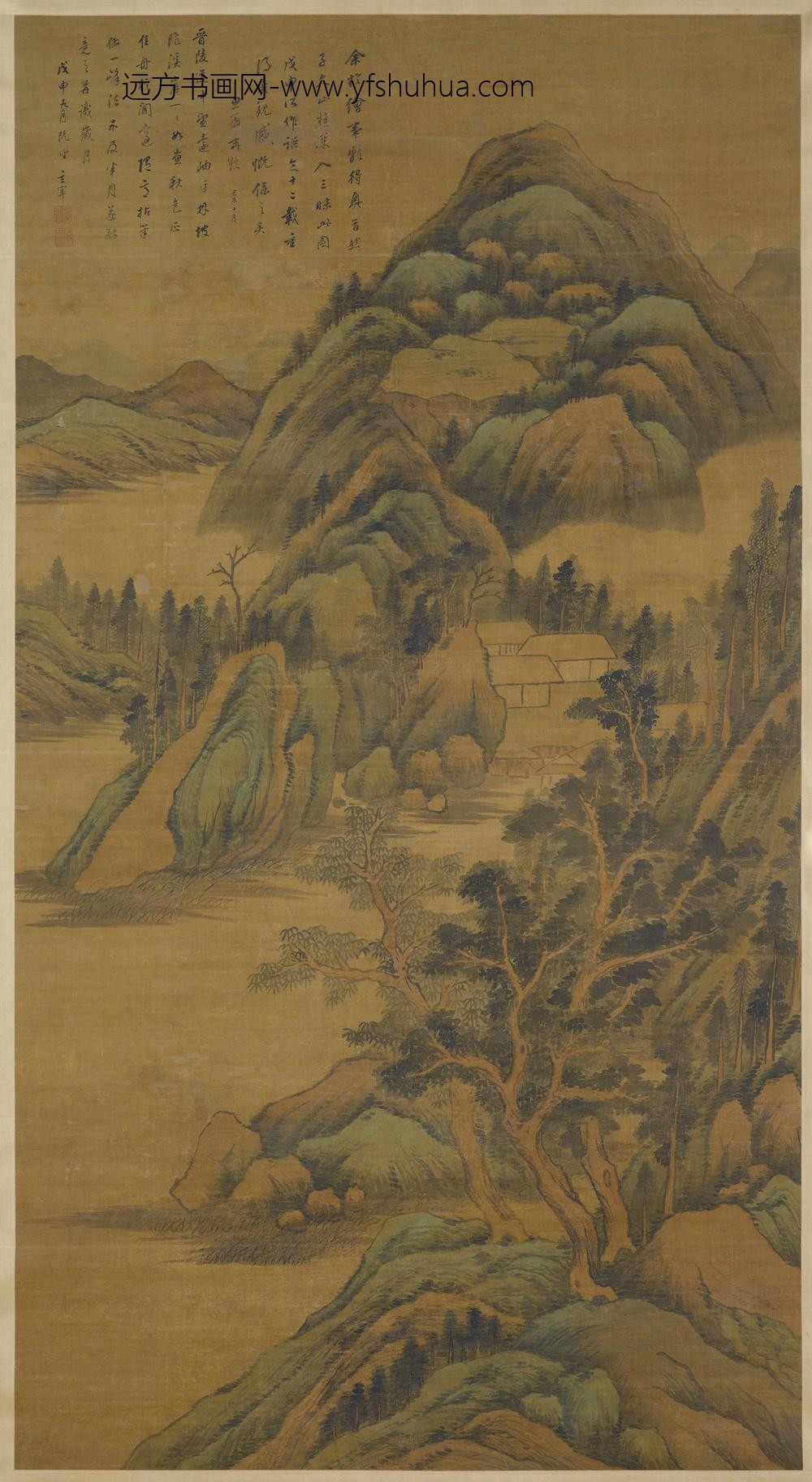 董其昌_晋陵秋色图轴