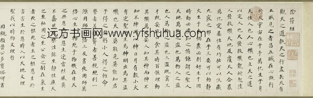 董其昌_楷书阴符经府君碑卷