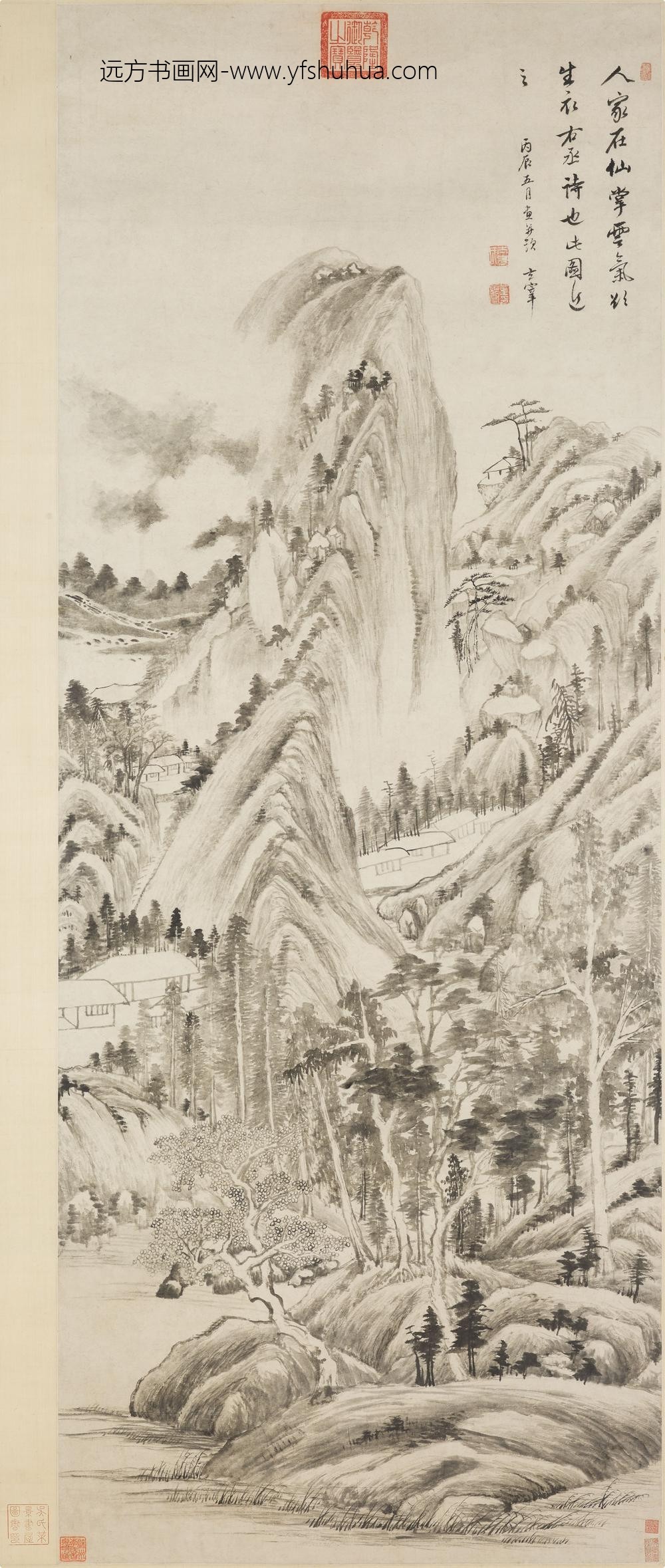 董其昌_王维诗意图轴