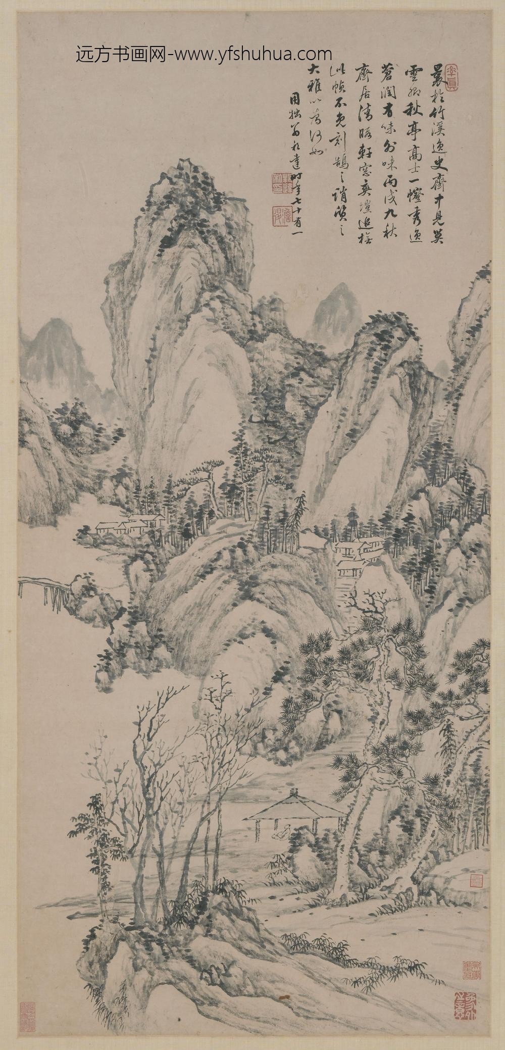 董邦达_秋亭高士图轴