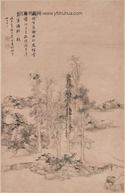 董邦达 霜林月色图轴.jpg