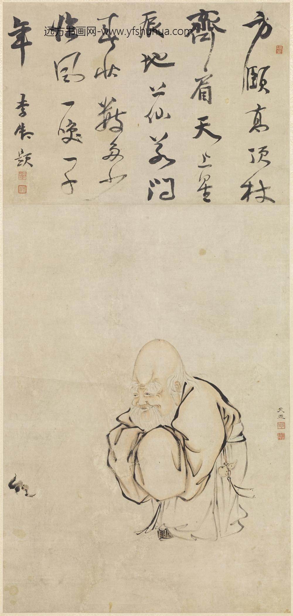 蒋尺玉_寿星像轴