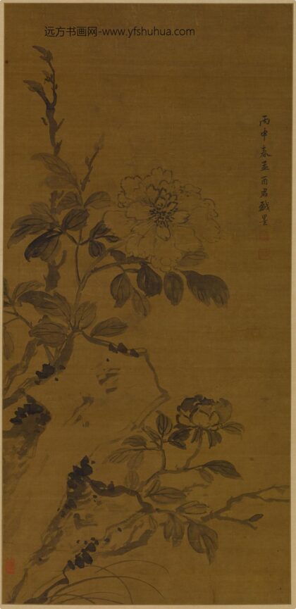 蒋廷锡 花卉图轴.jpg