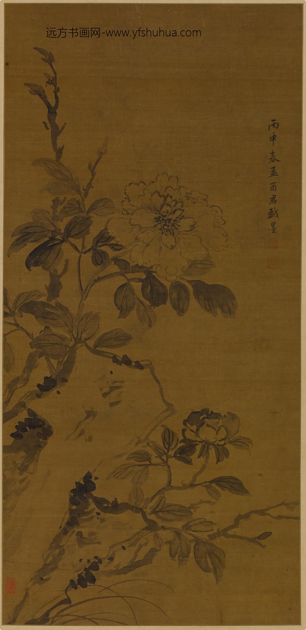 蒋廷锡_花卉图轴