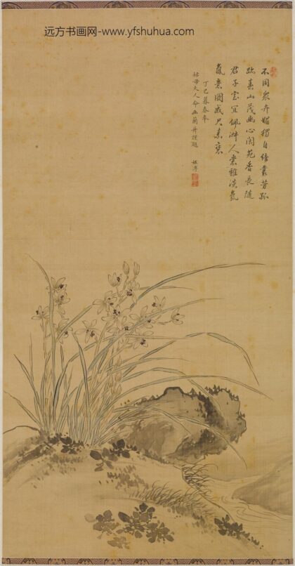 蒋溥 兰石图轴.jpg