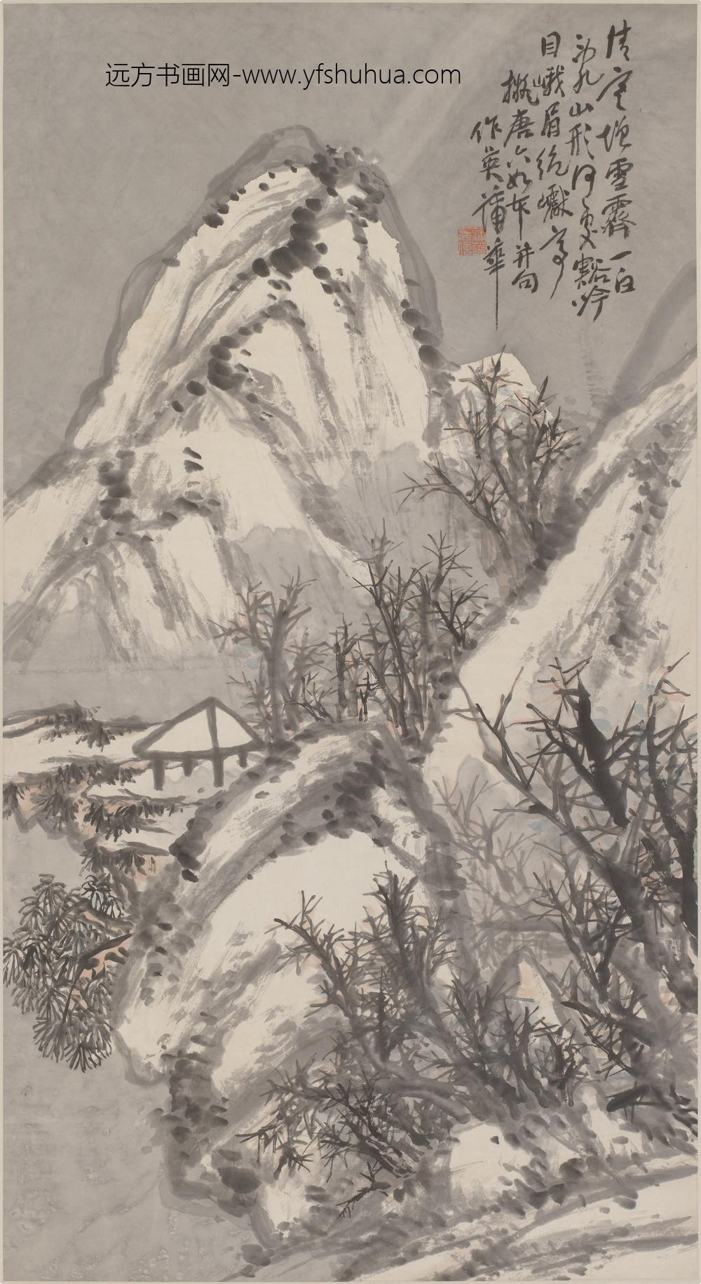 蒲华_峨眉雪霁图轴