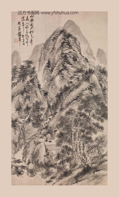 蒲华 松屋对晤图轴.jpg